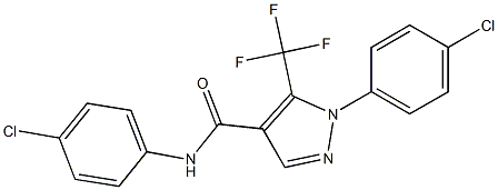 N4,1-di(4-chlorophenyl)-5-(trifluoromethyl)-1H-pyrazole-4-carboxamide 结构式