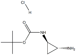 tert-butyl (1R,2R)-2-aminocyclopropylcarbamate hydrochloride 结构式