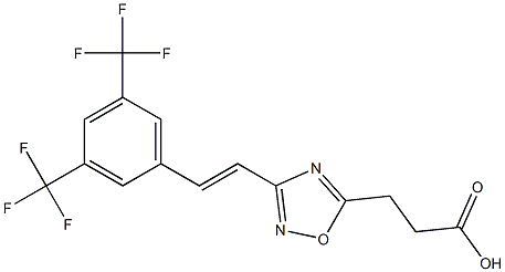 3-{3-[3,5-di(trifluoromethyl)styryl]-1,2,4-oxadiazol-5-yl}propanoic acid 结构式