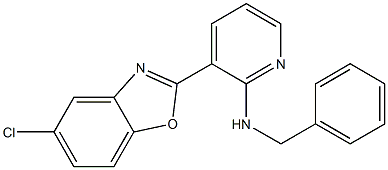 N-benzyl-3-(5-chloro-1,3-benzoxazol-2-yl)-2-pyridinamine 结构式