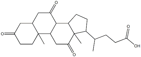 4-(10,13-dimethyl-3,7,12-trioxoperhydrocyclopenta[a]phenanthren-17-yl)pentanoic acid 结构式