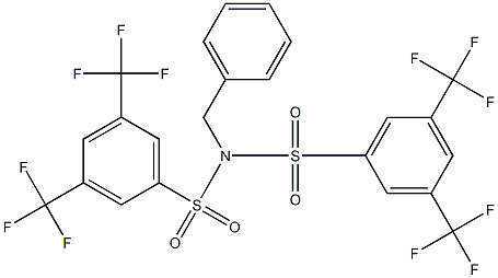 N-benzyl-N-{[3,5-bis(trifluoromethyl)phenyl]sulfonyl}-3,5-bis(trifluoromethyl)benzenesulfonamide 结构式