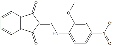 2-[(2-methoxy-4-nitroanilino)methylene]-1H-indene-1,3(2H)-dione 结构式
