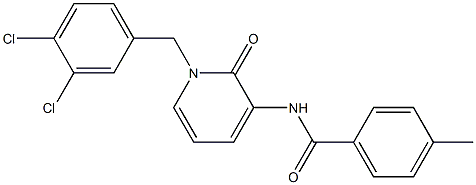 N-[1-(3,4-dichlorobenzyl)-2-oxo-1,2-dihydro-3-pyridinyl]-4-methylbenzenecarboxamide 结构式