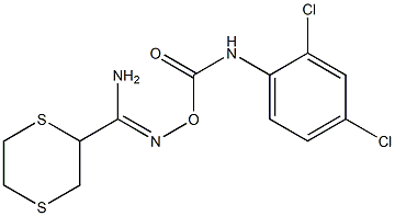 N'-{[(2,4-dichloroanilino)carbonyl]oxy}-1,4-dithiane-2-carboximidamide 结构式