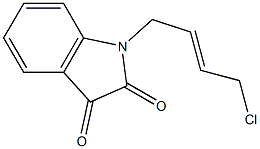 1-[(E)-4-chloro-2-butenyl]-1H-indole-2,3-dione 结构式