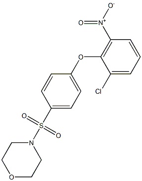 4-{[4-(2-chloro-6-nitrophenoxy)phenyl]sulfonyl}morpholine 结构式