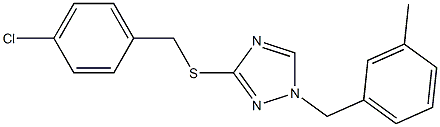 4-chlorobenzyl 1-(3-methylbenzyl)-1H-1,2,4-triazol-3-yl sulfide 结构式