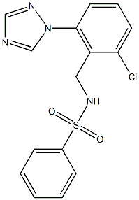 N-[2-chloro-6-(1H-1,2,4-triazol-1-yl)benzyl]benzenesulfonamide 结构式