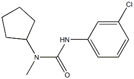 N'-(3-chlorophenyl)-N-cyclopentyl-N-methylurea 结构式