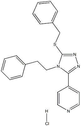 4-[5-(benzylthio)-4-phenethyl-4H-1,2,4-triazol-3-yl]pyridine hydrochloride 结构式