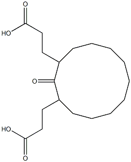 3-[3-(2-carboxyethyl)-2-oxocyclododecyl]propanoic acid 结构式