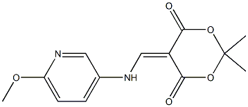 5-{[(6-methoxy-3-pyridinyl)amino]methylene}-2,2-dimethyl-1,3-dioxane-4,6-dione 结构式