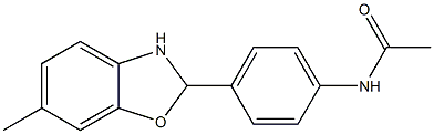 N1-[4-(6-methyl-2,3-dihydro-1,3-benzoxazol-2-yl)phenyl]acetamide 结构式