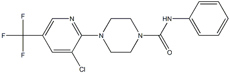 4-[3-chloro-5-(trifluoromethyl)-2-pyridinyl]-N-phenyltetrahydro-1(2H)-pyrazinecarboxamide 结构式
