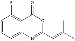 5-fluoro-2-(2-methylprop-1-enyl)-4H-3,1-benzoxazin-4-one 结构式