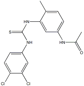 N1-(3-{[(3,4-dichloroanilino)carbothioyl]amino}-4-methylphenyl)acetamide 结构式