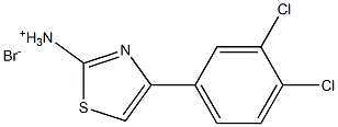 4-(3,4-dichlorophenyl)-1,3-thiazol-2-aminium bromide 结构式