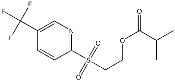2-{[5-(trifluoromethyl)-2-pyridyl]sulfonyl}ethyl 2-methylpropanoate 结构式