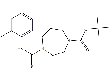 tert-butyl 4-[(2,4-dimethylanilino)carbothioyl]-1,4-diazepane-1-carboxylate 结构式