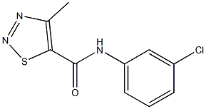 N5-(3-chlorophenyl)-4-methyl-1,2,3-thiadiazole-5-carboxamide 结构式