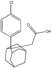 2-[2-(4-chlorophenyl)-2-adamantyl]acetic acid 结构式