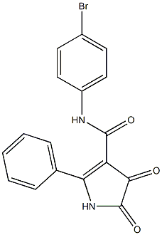 N3-(4-bromophenyl)-4,5-dioxo-2-phenyl-4,5-dihydro-1H-pyrrole-3-carboxamide 结构式