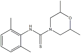 N4-(2,6-dimethylphenyl)-2,6-dimethylmorpholine-4-carbothioamide 结构式