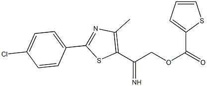 2-(4-chlorophenyl)-4-methyl-5-{[(2-thienylcarbonyl)oxy]ethanimidoyl}-1,3-thiazole 结构式