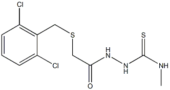 N1-methyl-2-{2-[(2,6-dichlorobenzyl)thio]acetyl}hydrazine-1-carbothioamide 结构式