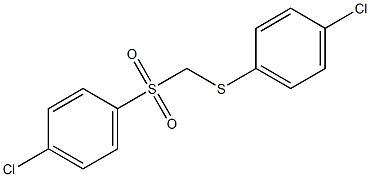 (4-chlorophenyl){[(4-chlorophenyl)sulfanyl]methyl}dioxo-lambda~6~-sulfane 结构式