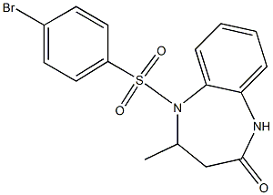 5-[(4-bromophenyl)sulfonyl]-4-methyl-1,3,4,5-tetrahydro-2H-1,5-benzodiazepin-2-one 结构式