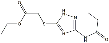 ethyl 2-{[3-(propionylamino)-1H-1,2,4-triazol-5-yl]sulfanyl}acetate 结构式