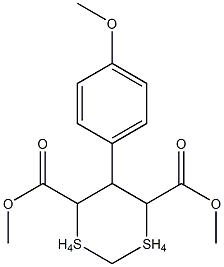dimethyl 5-(4-methoxyphenyl)-1,1,3,3-tetraoxo-1lambda~6~,3lambda~6~-dithiane-4,6-dicarboxylate 结构式