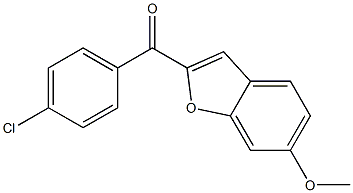 (4-chlorophenyl)(6-methoxybenzo[b]furan-2-yl)methanone 结构式