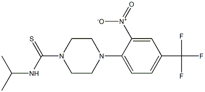 N1-isopropyl-4-[2-nitro-4-(trifluoromethyl)phenyl]piperazine-1-carbothioamide 结构式