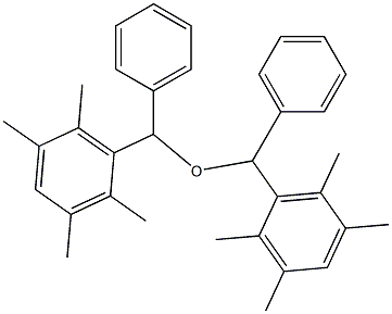 1,2,4,5-tetramethyl-3-{phenyl[phenyl(2,3,5,6-tetramethylphenyl)methoxy]meth yl}benzene 结构式
