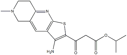 isopropyl 3-(3-amino-6-methyl-5,6,7,8-tetrahydrothieno[2,3-b][1,6]naphthyridin-2-yl)-3-oxopropanoate 结构式