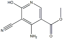 methyl 4-amino-5-cyano-6-hydroxynicotinate 结构式