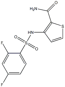 3-{[(2,4-difluorophenyl)sulfonyl]amino}thiophene-2-carboxamide 结构式