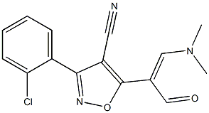 3-(2-chlorophenyl)-5-[2-(dimethylamino)-1-formylvinyl]-4-isoxazolecarbonitrile 结构式