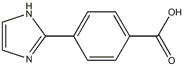 4-(1H-imidazol-2-yl)benzenecarboxylic acid 结构式