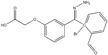 2-{3-[2-(2-bromobenzoyl)carbohydrazonoyl]phenoxy}acetic acid 结构式