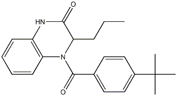 4-[4-(tert-butyl)benzoyl]-3-propyl-3,4-dihydro-2(1H)-quinoxalinone 结构式