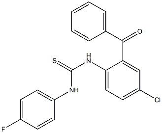 N-(2-benzoyl-4-chlorophenyl)-N'-(4-fluorophenyl)thiourea 结构式