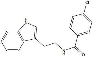 4-chloro-N-[2-(1H-indol-3-yl)ethyl]benzenecarboxamide 结构式