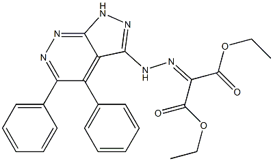 diethyl 2-[2-(4,5-diphenyl-1H-pyrazolo[3,4-c]pyridazin-3-yl)hydrazono]malonate 结构式