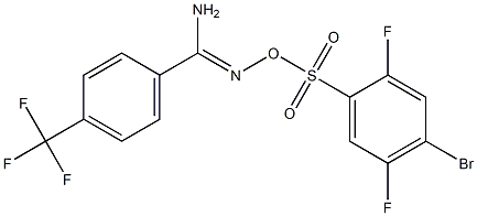 N'-{[(4-bromo-2,5-difluorophenyl)sulfonyl]oxy}-4-(trifluoromethyl)benzenecarboximidamide 结构式