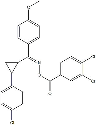 1,2-dichloro-4-[({[[2-(4-chlorophenyl)cyclopropyl](4-methoxyphenyl)methylene]amino}oxy)carbonyl]benzene 结构式