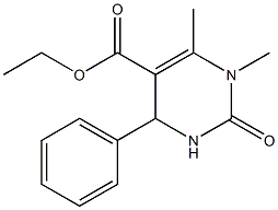 ethyl 1,6-dimethyl-2-oxo-4-phenyl-1,2,3,4-tetrahydropyrimidine-5-carboxylate 结构式